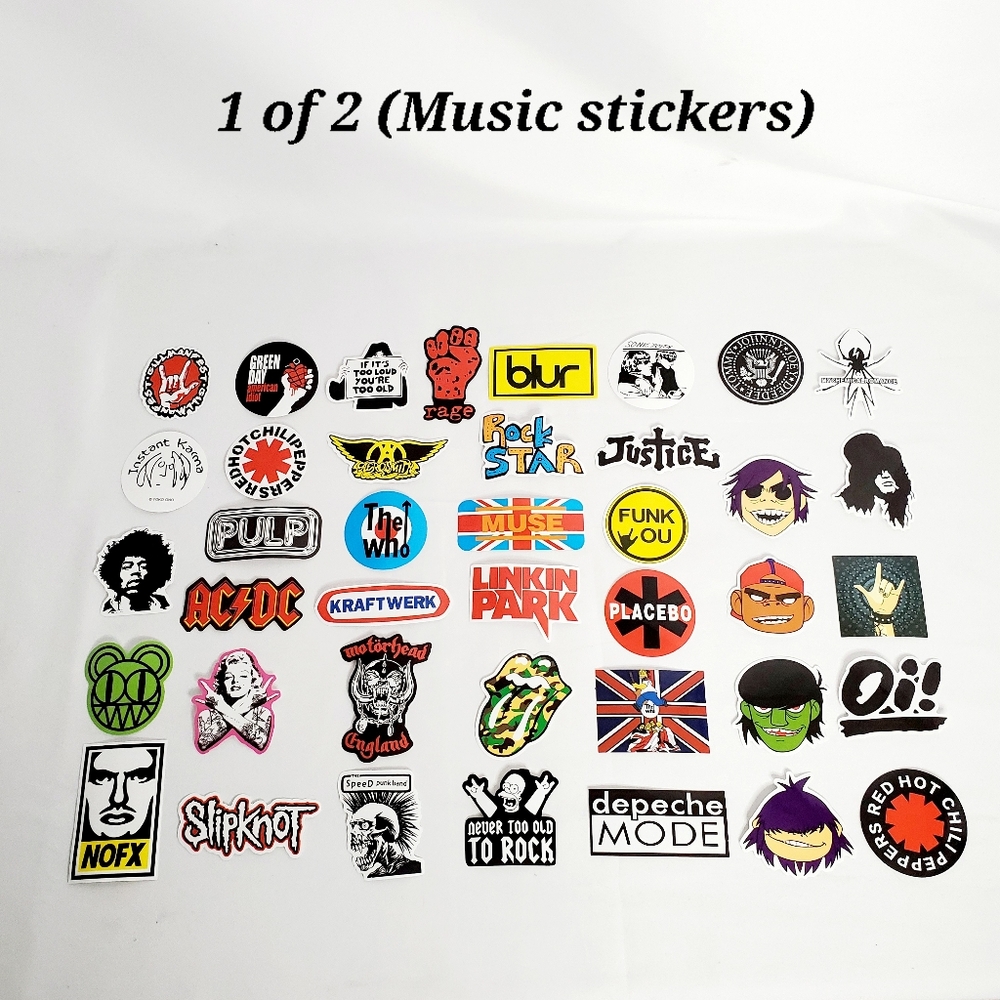 100 Piece Music Band Sticker Set